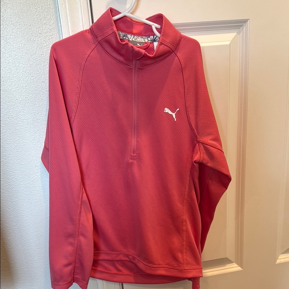 Puma girls pink half zip